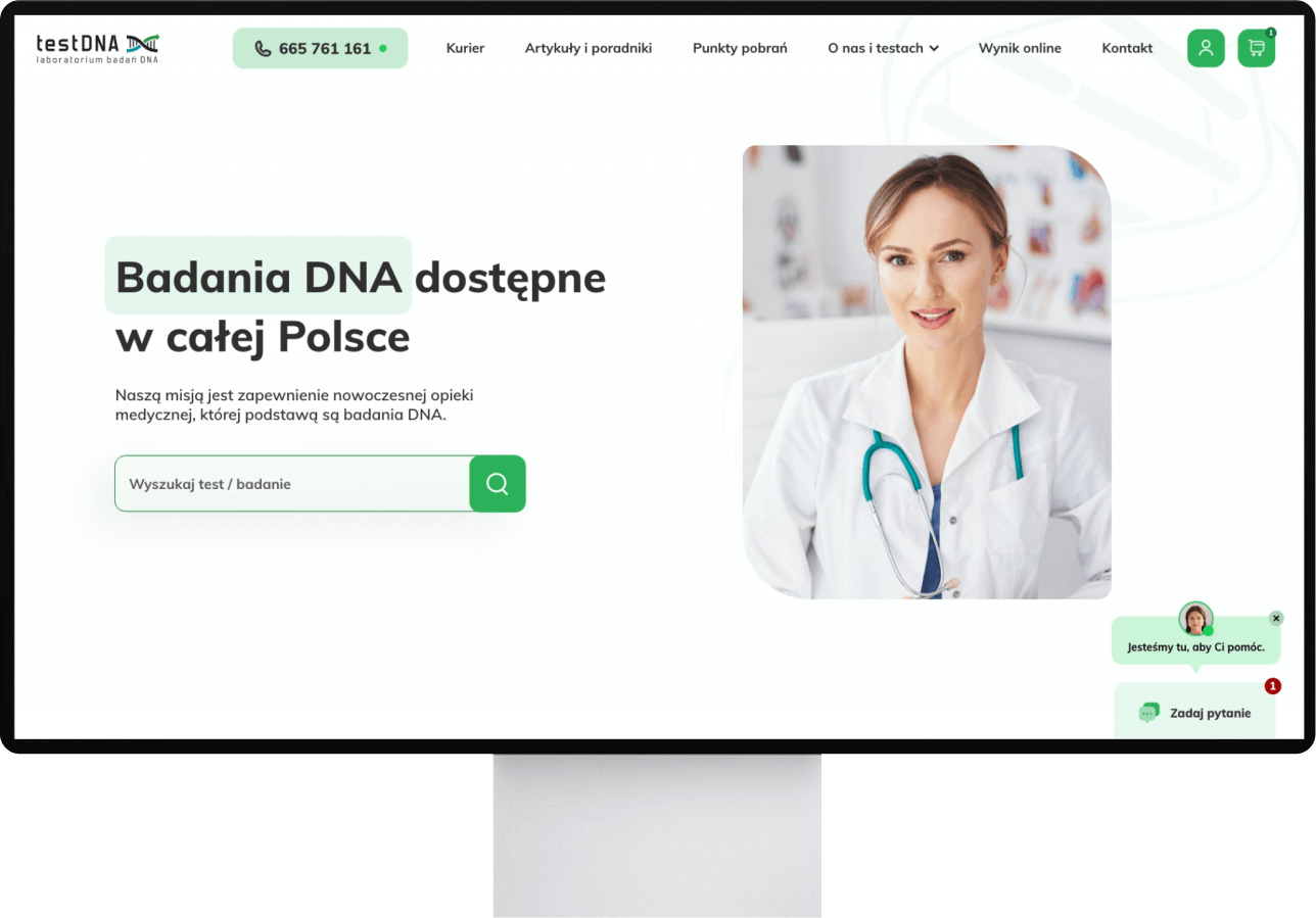 Projekt TestDNA wciąż jest programowany.